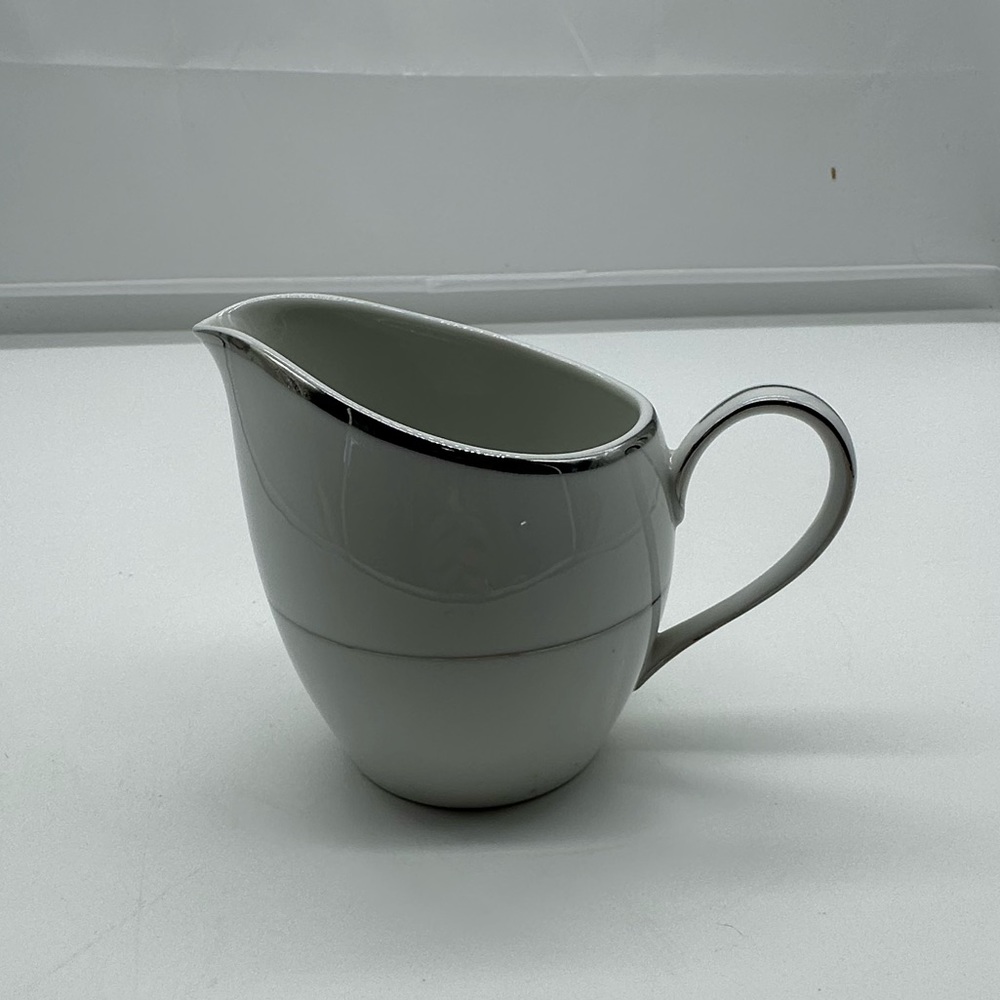 Vintage Fashion Royale Eternally Yours Creamer White Silver Fine China